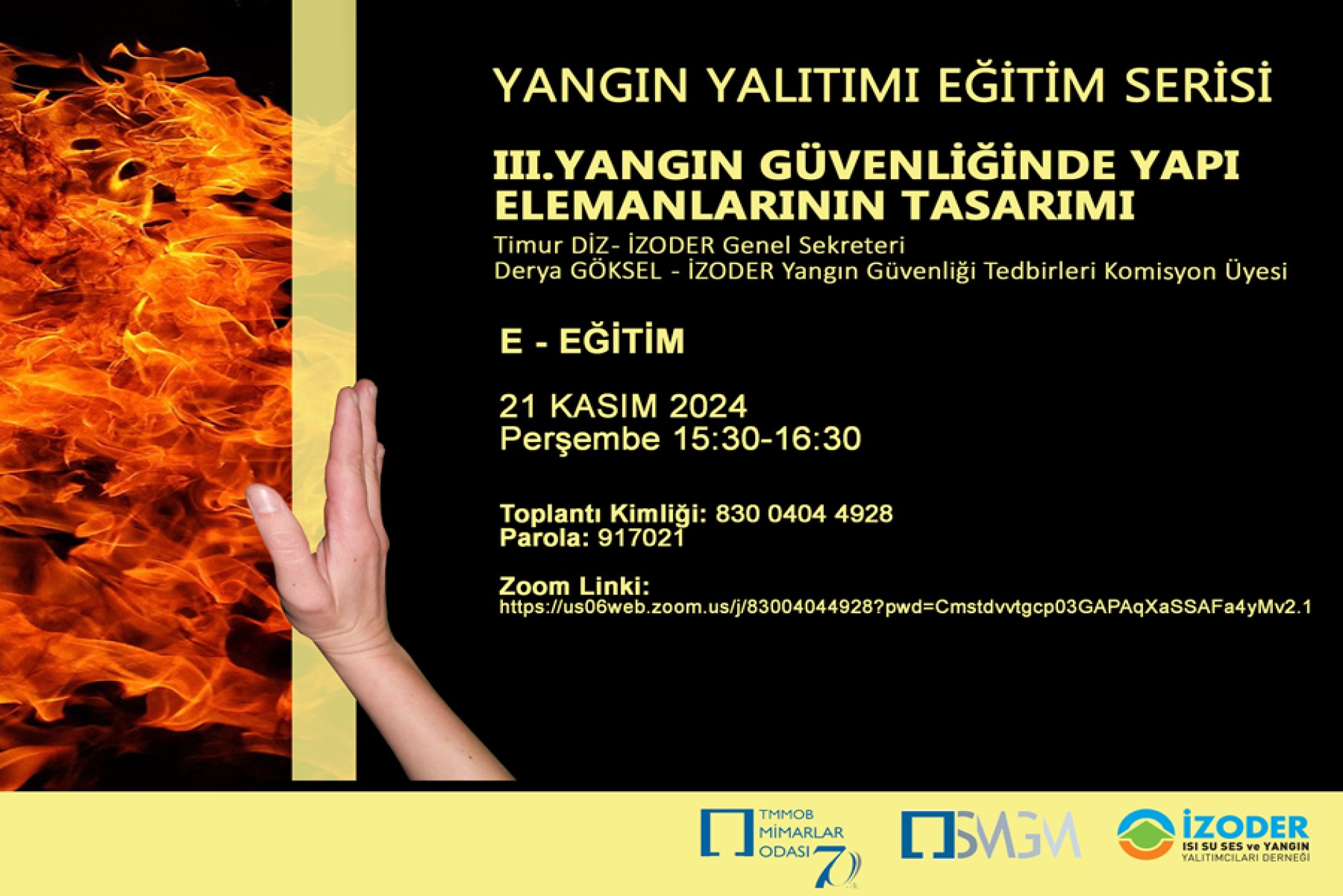YANGIN GÜVENLİĞİNDE YAPI ELEMANLARININ TASARIMI EĞİTİMİ
